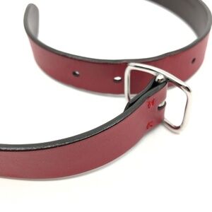 Coach Belt Women's Medium Red Calfskin Made in Italy